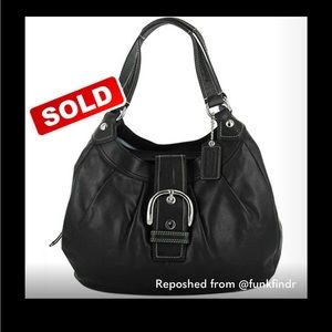 COACH 15075 Lynne Womens Leather Hobo Purse Shoulder Bag Handbag Authentic